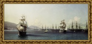 Черноморский флот в Феодосии. 1839